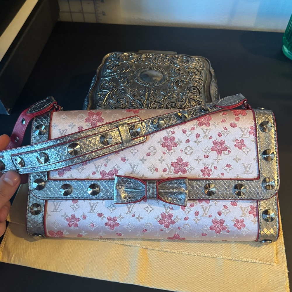 Louis Vuitton Takashi Murakami Cherry Blossom Satin Bag